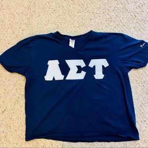 Alpha Sigma Tau embroidered Vneck